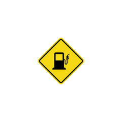 Gas stations traffic sign icon vector design symbol