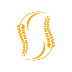 Agriculture Wheat logo template vector, Luxury Wheat Logo Concept, Icon Symbol