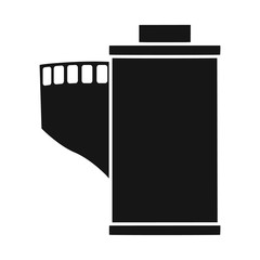 Vector design of cartridge and cassette symbol. Graphic of cartridge and reel vector icon for stock.