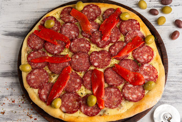 pizza de salame
