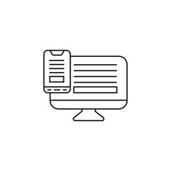 responsive design - minimal line web icon. simple vector illustration. concept for infographic, website or app.