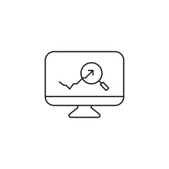trend research - minimal line web icon. simple vector illustration. concept for infographic, website or app.