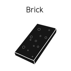 Isolated object of cheese and brick symbol. Graphic of cheese and appetizer stock symbol for web.