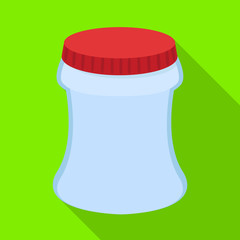 Isolated object of container and soda sign. Set of container and nonalcoholic stock vector illustration.