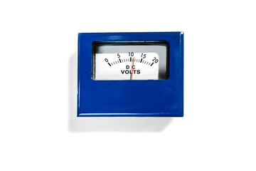 dc volts meter on white