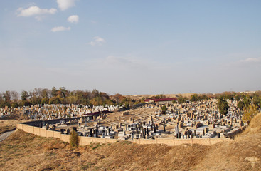 Cemetery in the ancient site Afrasiyab, Samarkand - 306932818