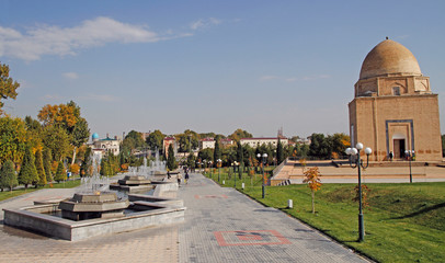 Ruhabad Mausoleum in the uzbek city Samarkand - 306932860