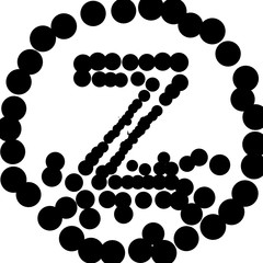 Doodle Drawing Circles Letter - Z