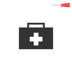 Obraz premium First Aid Kit Icon Design Vector