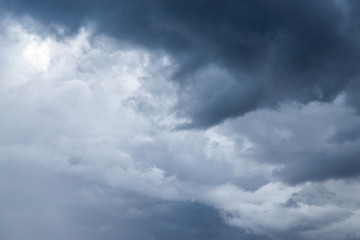 Fototapeta premium Texture of Storm coming lead scary cloud in dark mode with strong wind over the sky