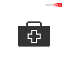 First Aid Kit Icon Design Vector