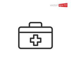 First Aid Kit Icon Design Vector