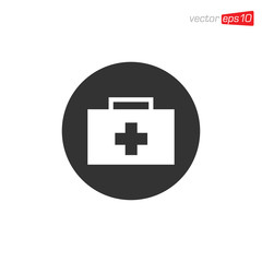 First Aid Kit Icon Design Vector