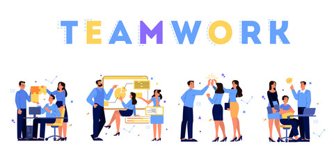 Business concept. Idea of strategy and achievement in teamwork.