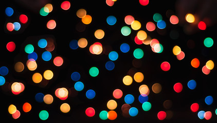 multicolored circles on a black background abstract pattern