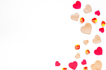 concept of Valentine's Day with heart background mock up