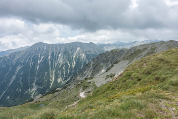 Fototapeta na wymiar Beautiful majestic bulgarian mountain at national park Pirin. Selective focus.