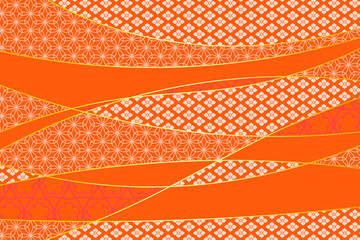 和柄 カーブ　テクスチャー　オレンジ