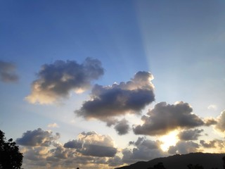 Blue sky with clouds