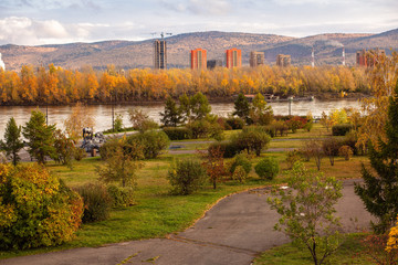  Autumn in the city of Krasnoyarsk.