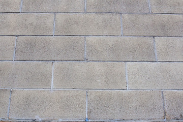  piece of wall made with concrete blocks