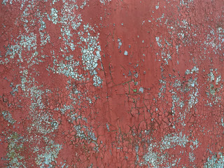 Corroded metal background. Rusty metal background with streaks of rust. Rust stains. Rystycorrosion.