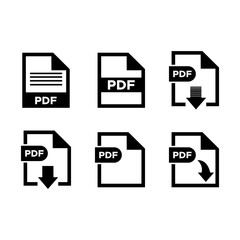 PDF file icon vector design symbol