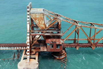 Rusted Old Bridge in India