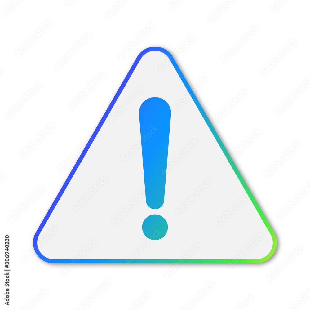 Poster vector triangular warning hazard symbol.
