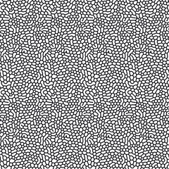 Organic seamless pattern with rounded shapes. Diffusion reaction background. Irregular stone effect design. Abstract vector illustration in black and white. - 306941892