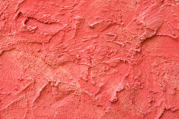 texture of smeared red concrete wall, abstraction, background