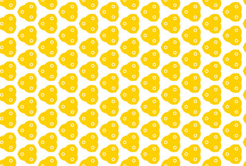 Seamless geometric pattern design illustration. In yellow, white colors.