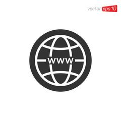 Globe Web Icon Design Vector