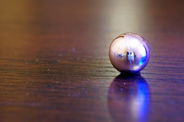 christmas balls on a red background