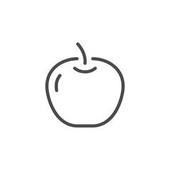 Apple line outline icon fruit concept