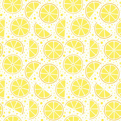 Fresh lemons  hand drawn on a white background .