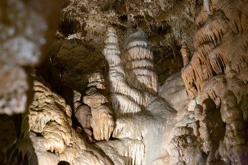 Rock formations in Balcarka cave, Czech Republic