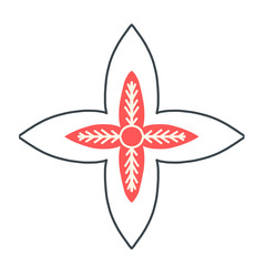 Tile Scandi Scandinavian ornament leaf winter plant