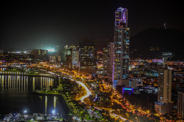 Fototapeta na wymiar Skyline of Panama City in Panama at Night 