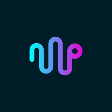 music equalizer sound wave with initial W and P concept logo design vector inspiration. audio electronic icon, music sound wave icon