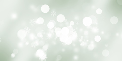 white and gray Christmas light with snowflake bokeh background, Winter backdrop wallpaper.