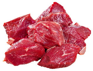 Obraz premium Raw veal prepared for stew cooking