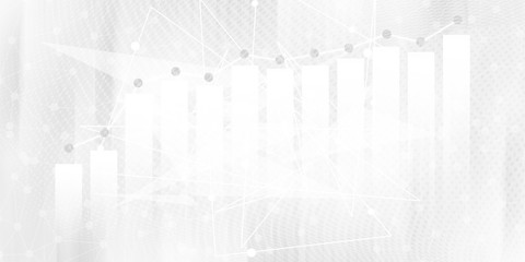 Gray halftone pattern with white line motion and network connection backdrop wallpaper. Clean Grey geometric background.