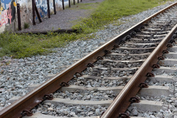 Railway tracks made of steel