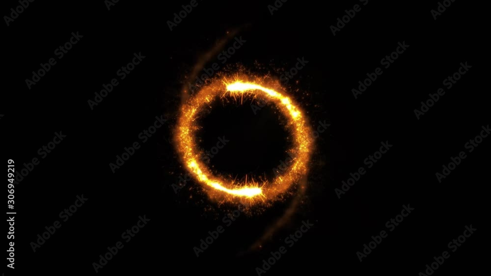 Poster intro logo reveal with magic golden particles/ 4k animation of an abstract background with magic gol