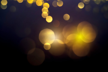 glitter lights. gold and black