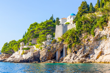 Fototapeta na wymiar Villa on the Adriatic near Dubrovnik, Croatia
