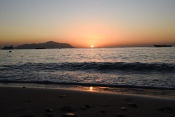 sunrise at the beach sea vacation horizon 