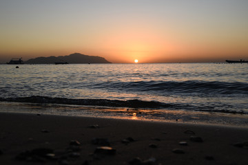 sunrise at the beach sea vacation horizon 