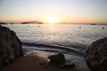sunrise at the beach sea vacation horizon 